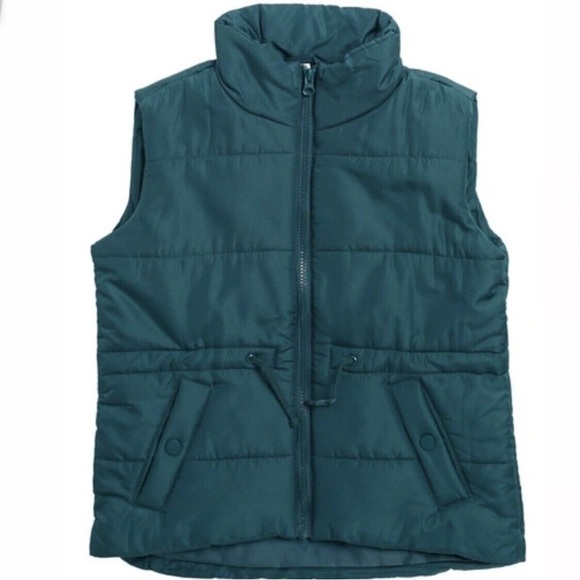 Zella Teal Quilted Puffer Vest - Deep Teal - Picture 6 of 6